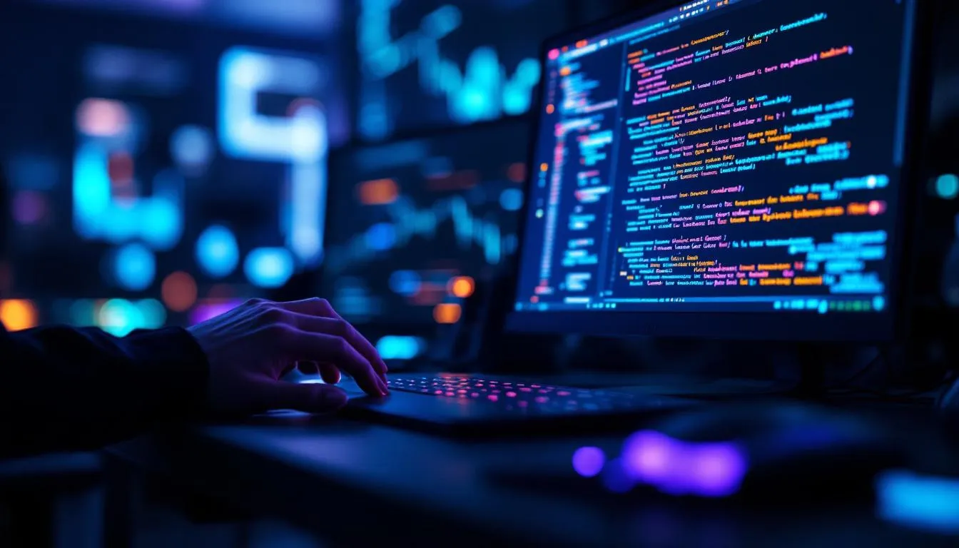 Flux-generated AI coding and server debugging workstation