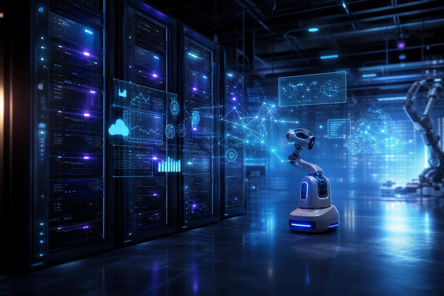 Generated image of AI-assisted infrastructure engineering environment